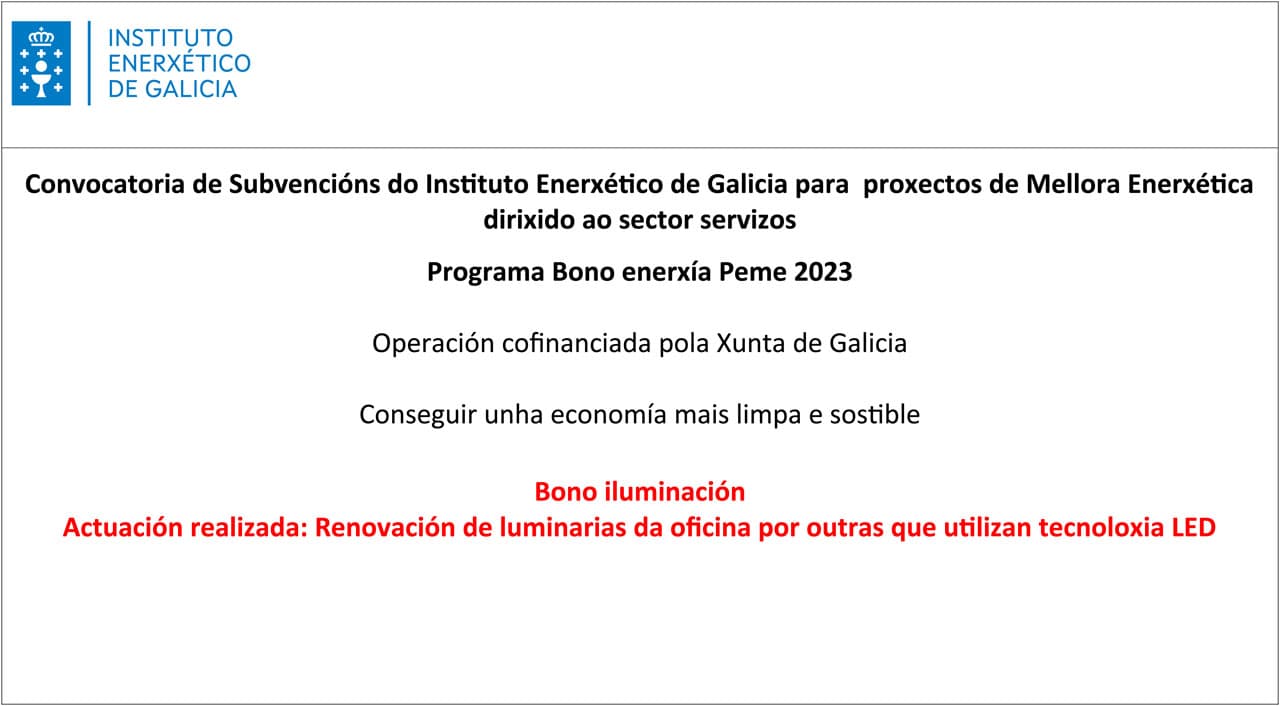Subvención Instituto Enerxético de Galicia